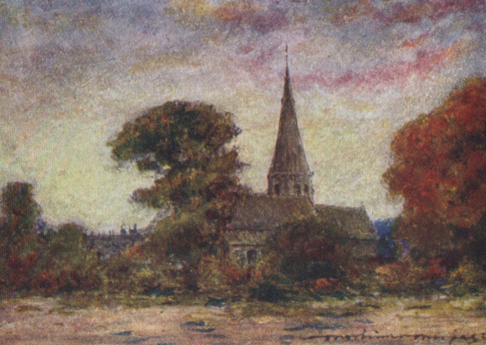 'ETON, from the Brocas' by Mortimer Menpes. Berkshire. SMALL 1906 old print